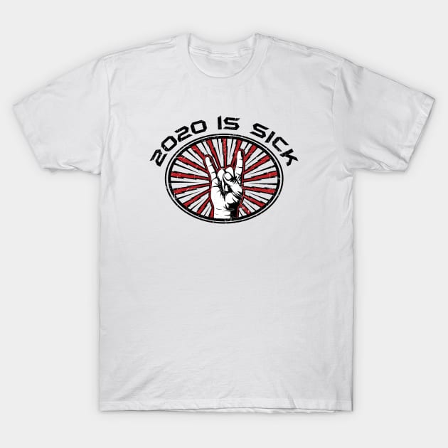 2020 is Sick Mask - CIVID-19 - Red and Black T-Shirt by Barn Shirt USA